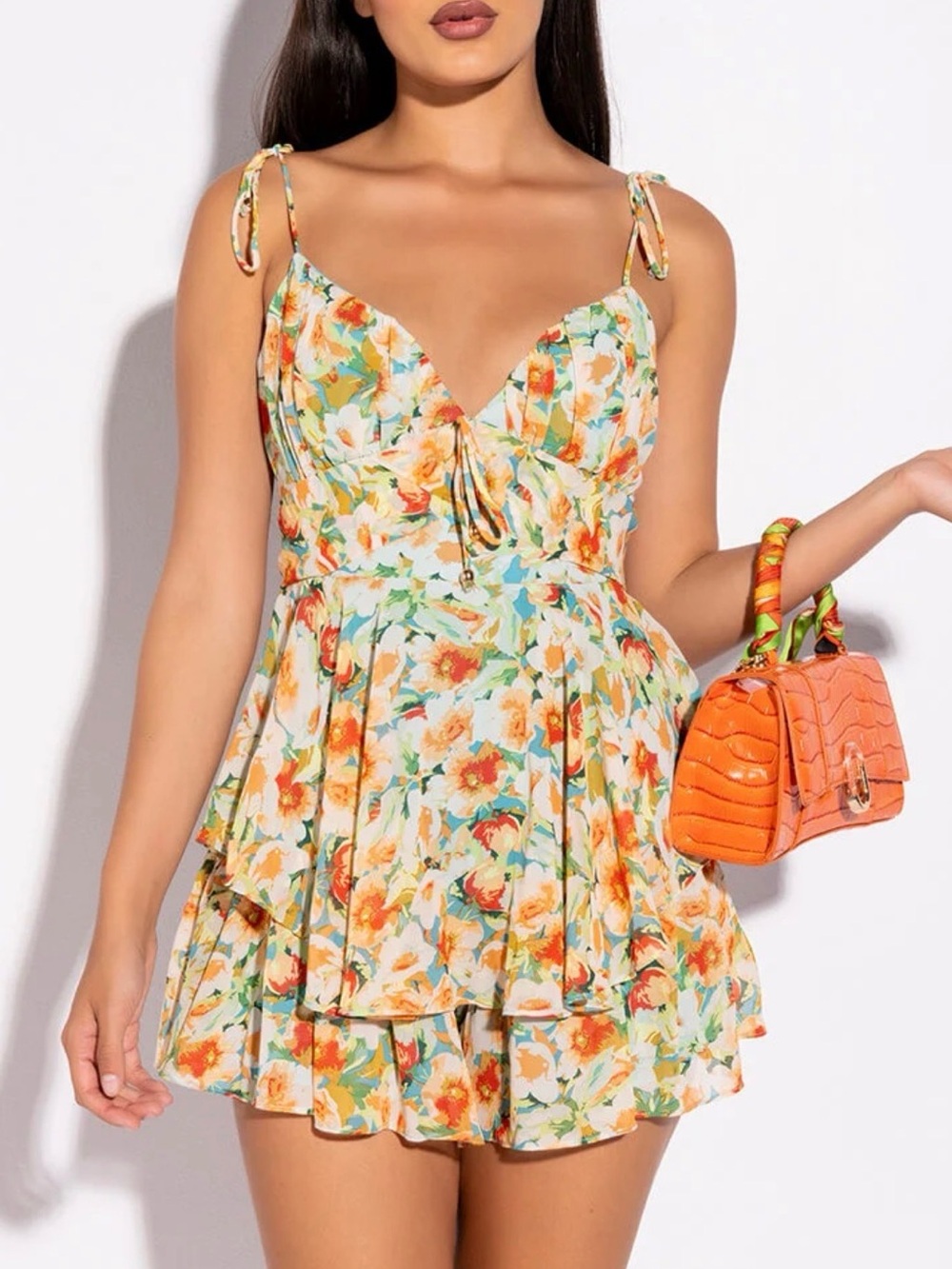AKIRA EVERYTHING AND MORE FLORAL ROMPER